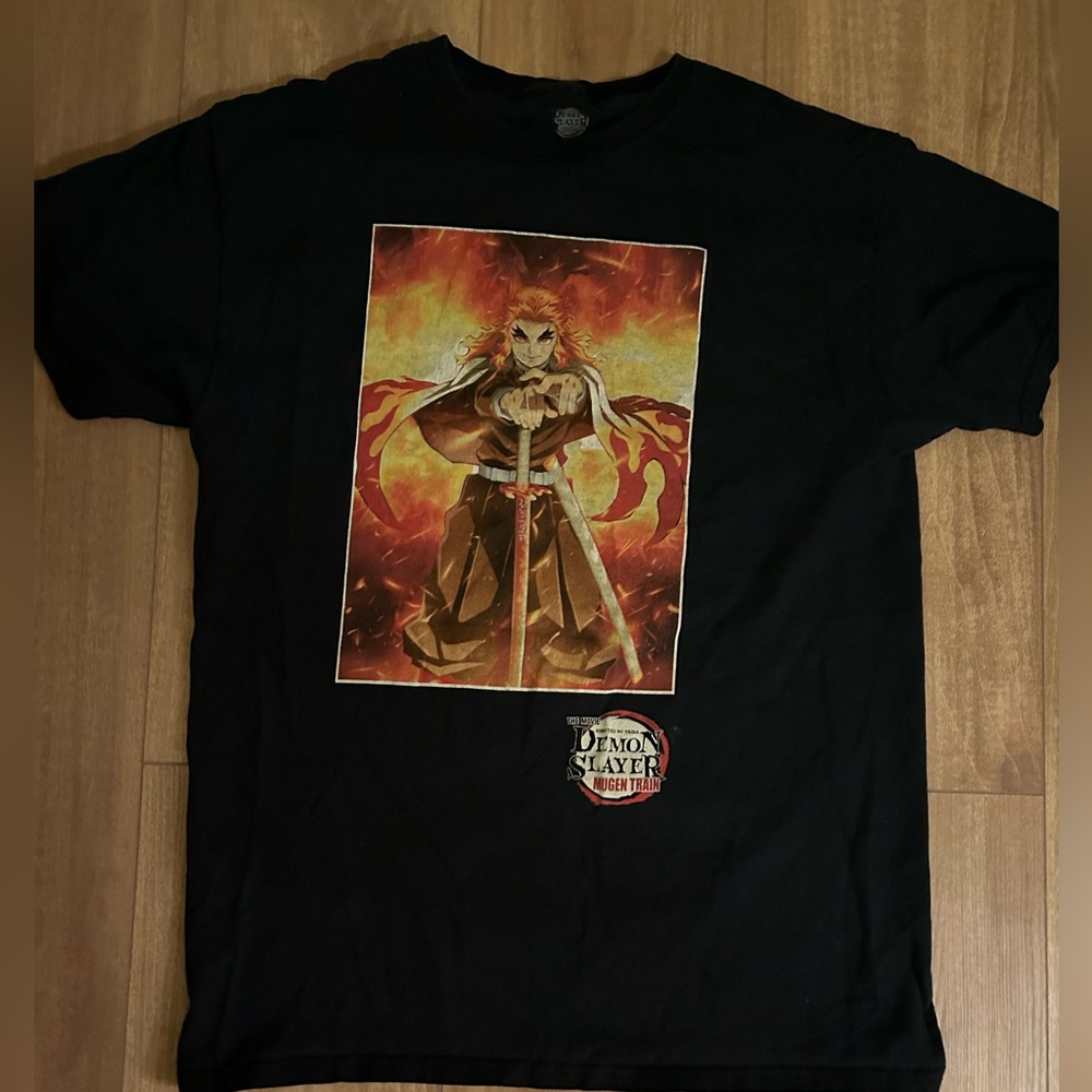 Demon Slayer Graphic Tee Size M - Gently used as seen in photos  - black